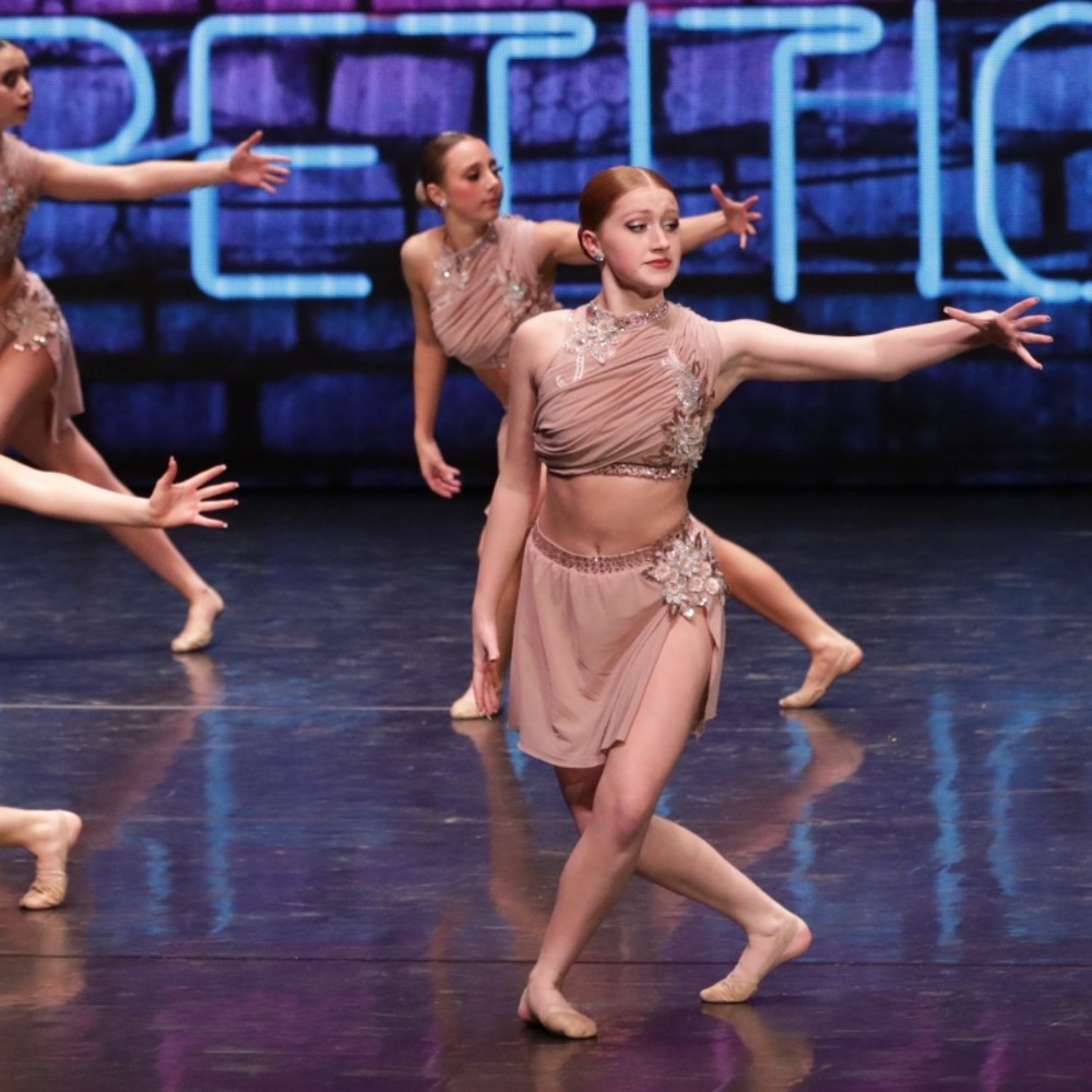 Rhinestoned dance costume